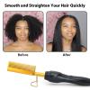 Dolahair Electric Hot Comb for Wigs Hair Straightener Electric Pressing Combs Lace Front Wigs Flat Iron Comb Lace Melting Band wig kit with hot comb wig installation kit