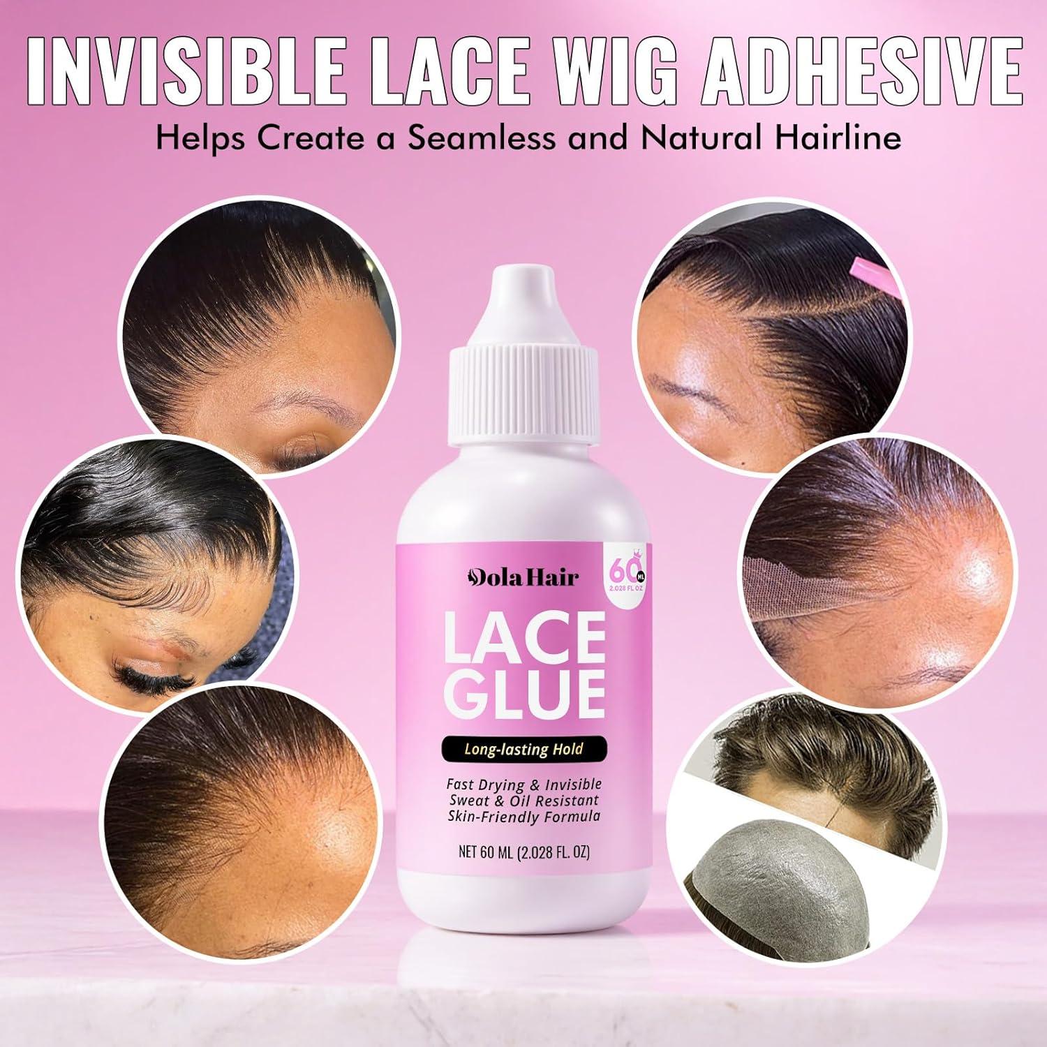 imageDolahair Lace Wig Glue Kit Waterproof Lace Front Adhesive for Wigs Glue Kit5pcsGlue 2 Oz