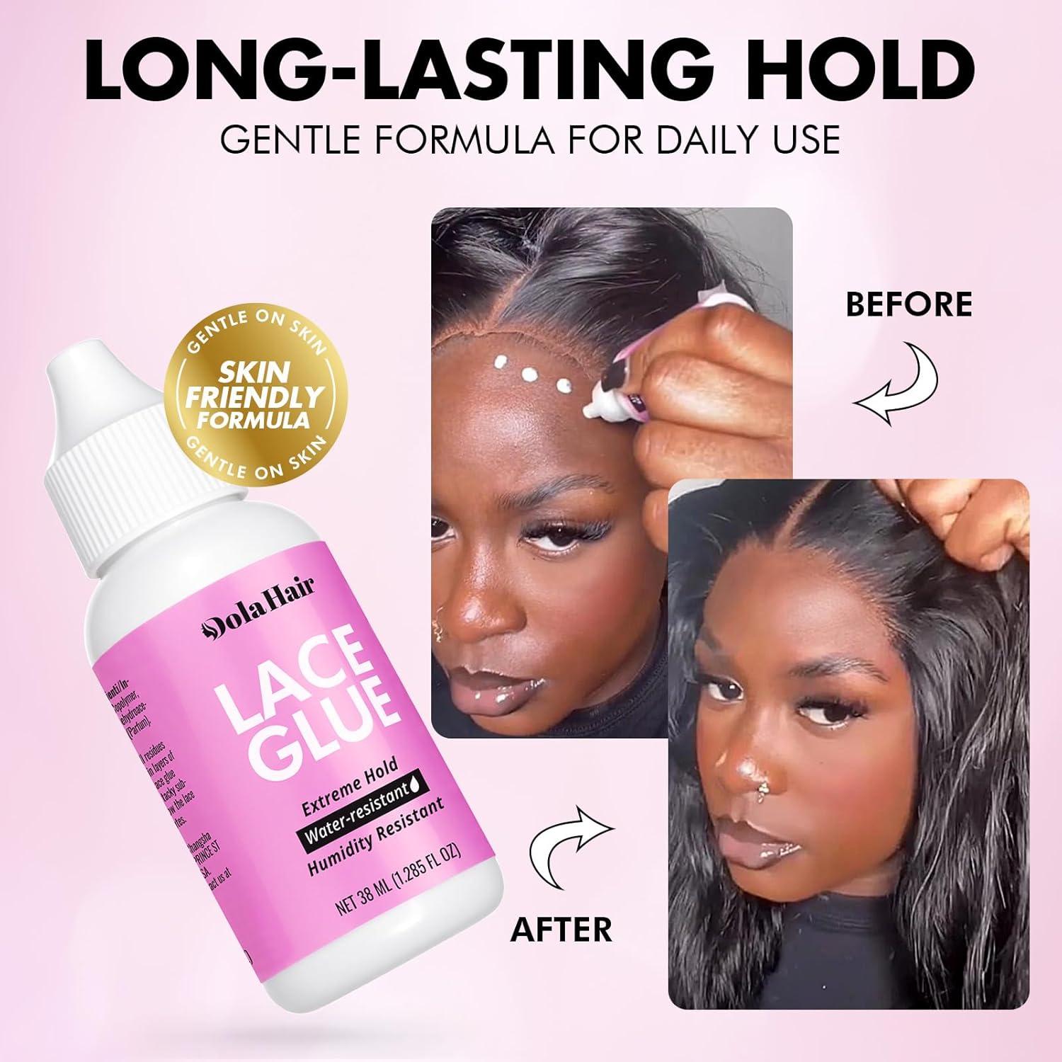 imageDolahair Lace Wig Glue Kit Waterproof Lace Front Adhesive for Wigs Glue Kit5pcsGlue Kit9pcs