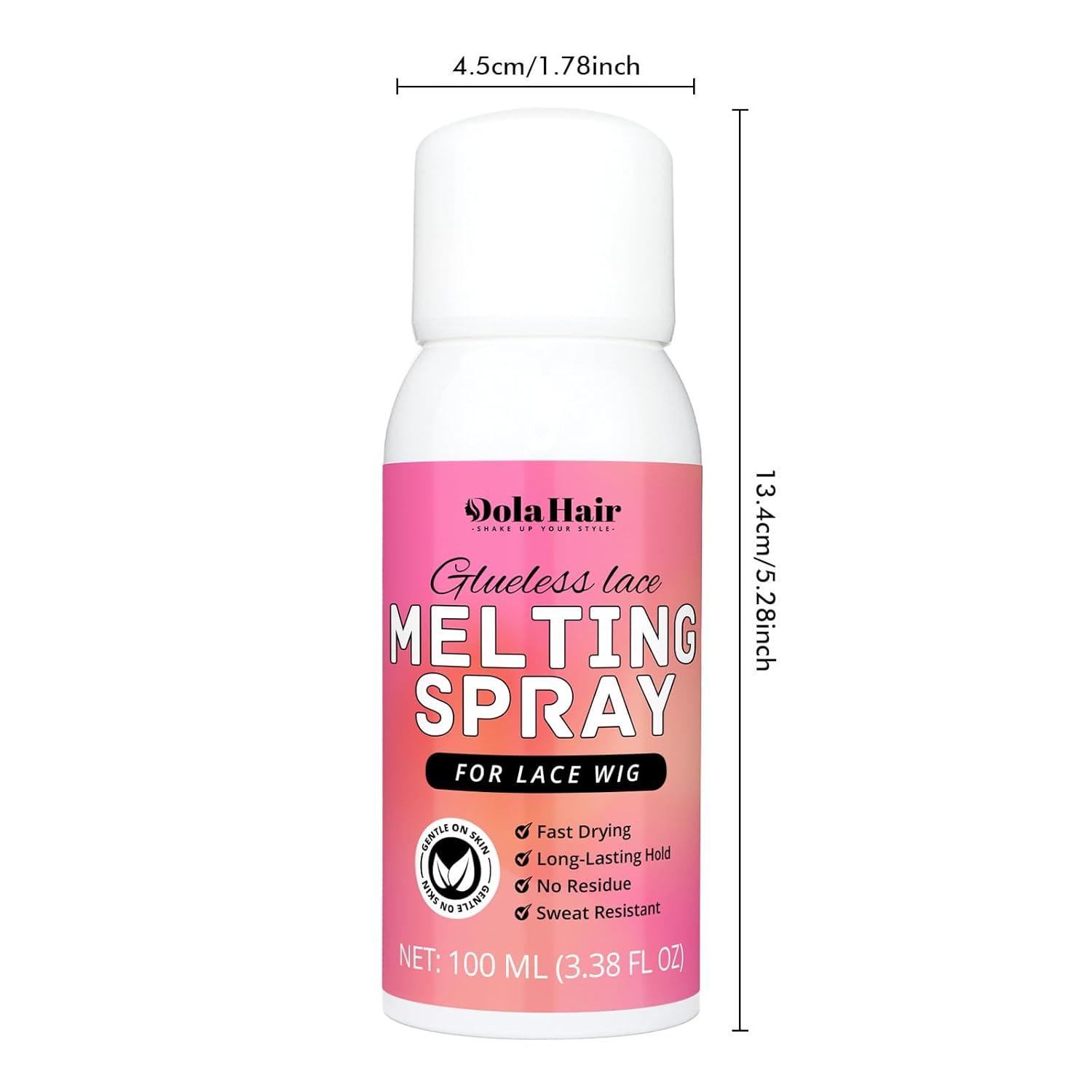 imageDolahair Lace Melting Spray for Glueless Wig Hair Adhesive Transparent Low Viscosity Resin Bonding Spray for Wigs amp Lace 34 Fl Oz