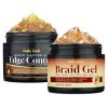 Edge Control Gel for 4C Hair Braiding Hair Gel Firm Hold, Hair Styling Wax Non-Greasy No Flaking (Edge Control Gel 4.2 Oz)(Edge Gel 1.7Oz +Braid Gel 1.7Oz)