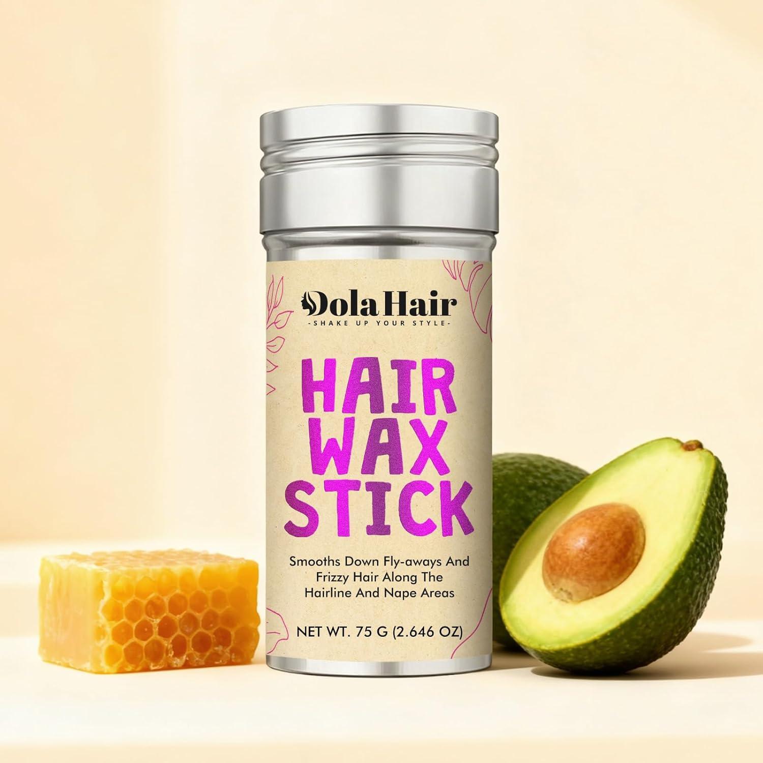 imageDolahair Hair Wax Stick Flyaway Control and Styling Pomade for Kids Women and Men Accessorie Slick Back Hair Brush Kit Hair Bun Maker Pack of 427 Ounce Pack of 2