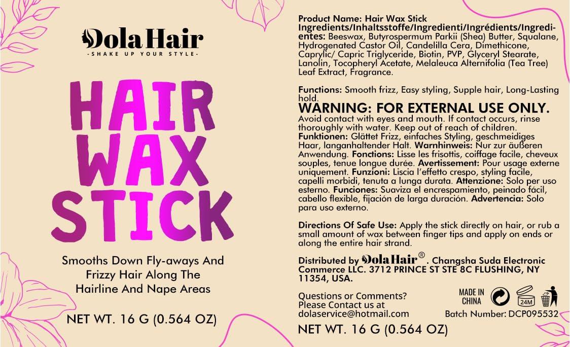 imageDolahair Hair Wax Stick amp Accessories Flyaway Control for Kids amp Women 50 Pcs Colorful Elastic Hair Bands 1 Pcs Slick Back Hair Brush 2 Hair Loop Styling Tools PinkBlack