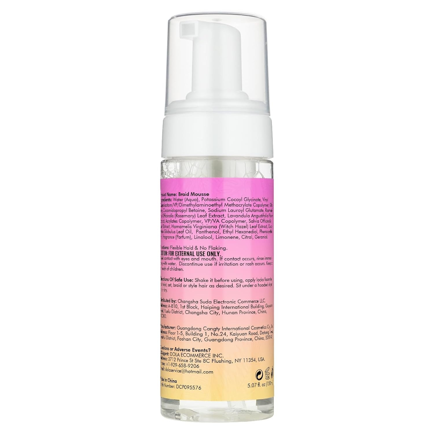 image:imageDolahair Hair Mousse Braid Foam Braiding Mousse for Braids Twists Locs Curly Hair No Flake Frizz Control Extra Hold High Shine Long Lasting Moisturizing Styling Mousse 507 fl oz
