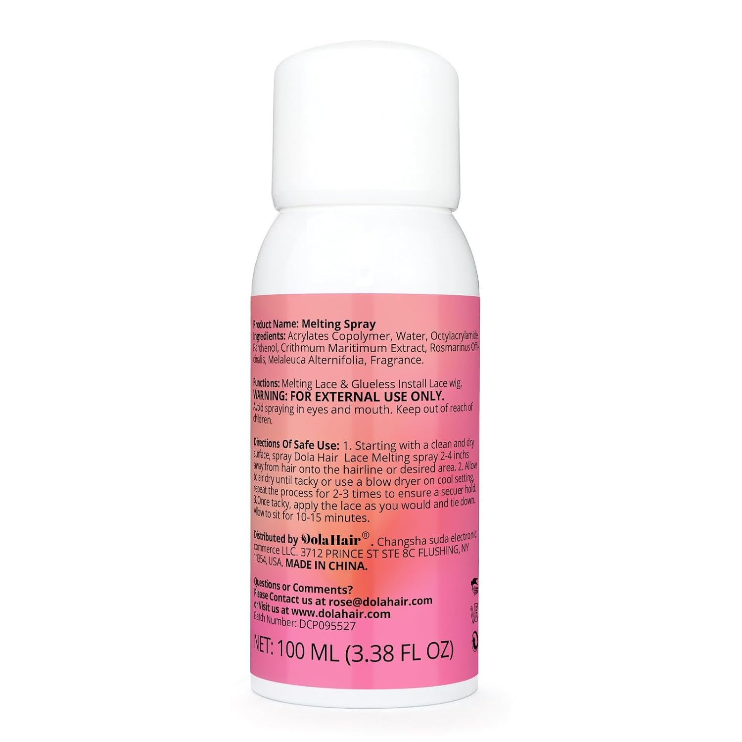 image:imageDolahair Lace Melting Spray Kit for GlueLess Wigs Bond Adhesive Glue Spray Lace Melt Kit with Melting Spray Melting Band Lace Glue for Wig Glueless InstallMelting Spray1 Band1 Brush