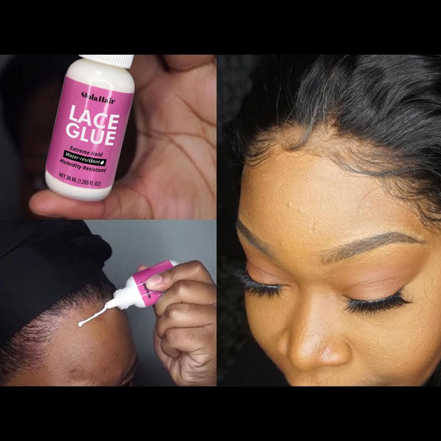 image:imageDolahair Lace Melting Spray Kit for GlueLess Wigs Bond Adhesive Glue Spray Lace Melt Kit with Melting Spray Melting Band Lace Glue for Wig Glueless InstallMelting Spray1 Band1 Glue