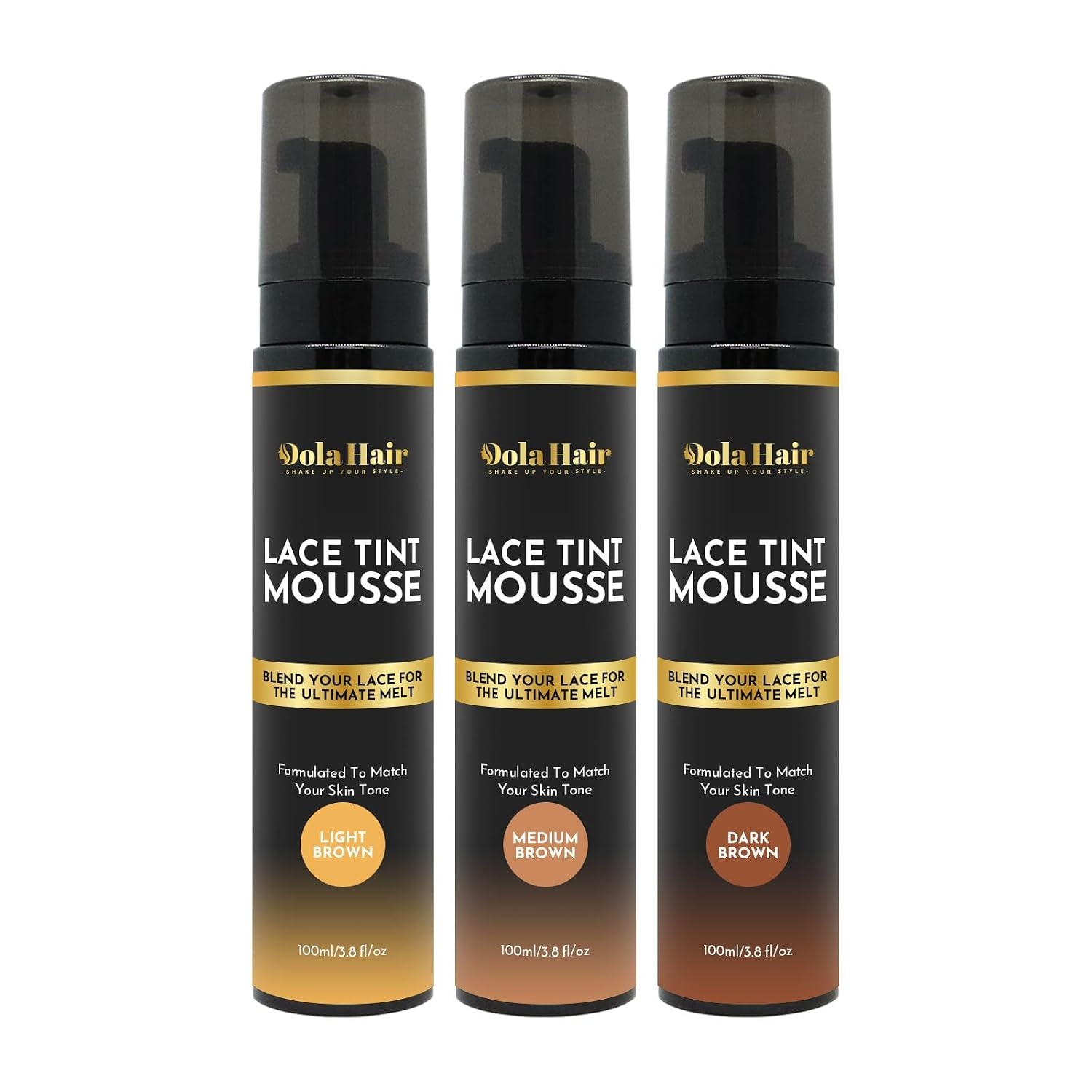image:imageDolahair Melt Lace Tint Mousse and Spray for Medium Brown Wigs Foam for Lace Frontal WigsMedium Brown