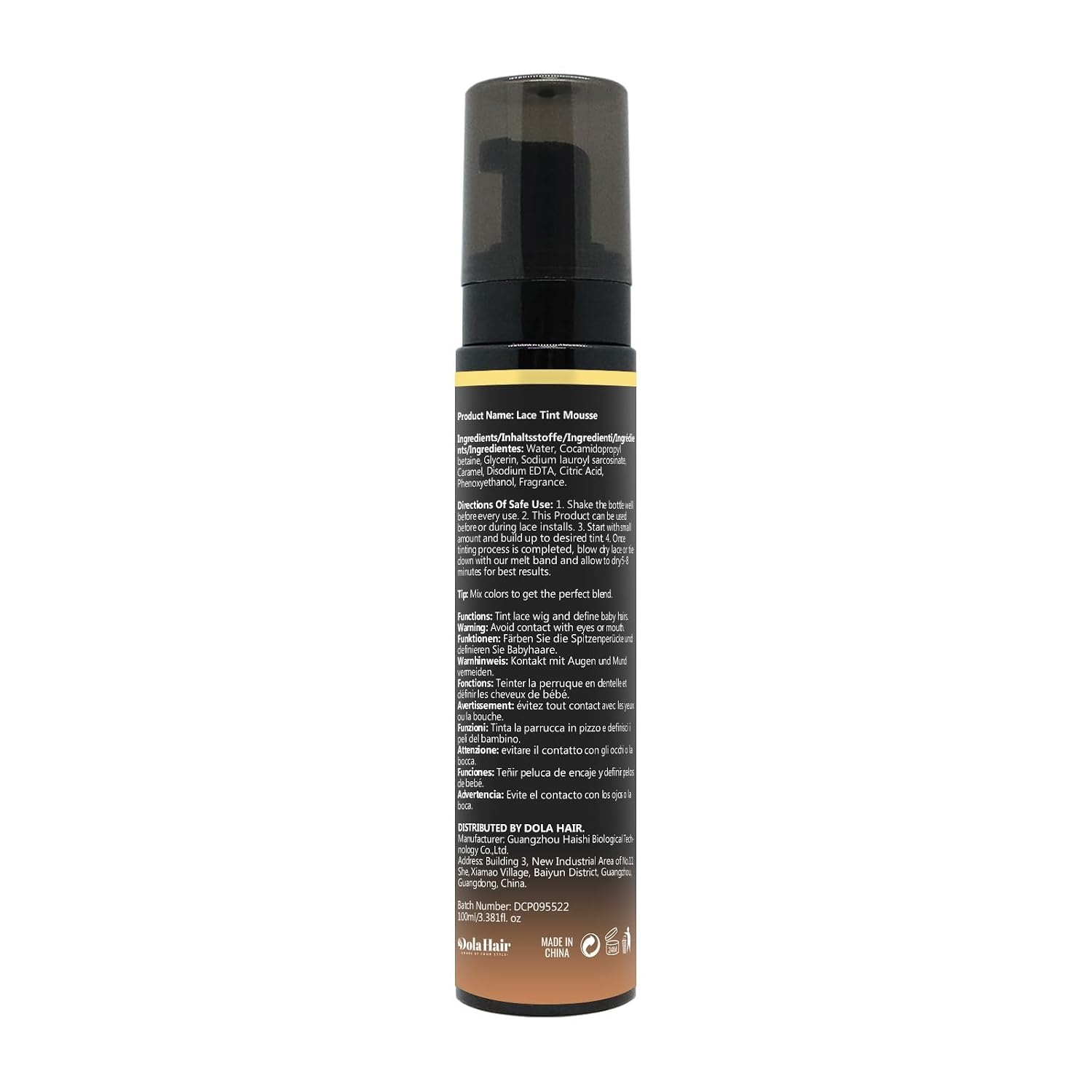 image:imageDolahair Melt Lace Tint Mousse and Spray for Medium Brown Wigs Foam for Lace Frontal WigsMedium Brown