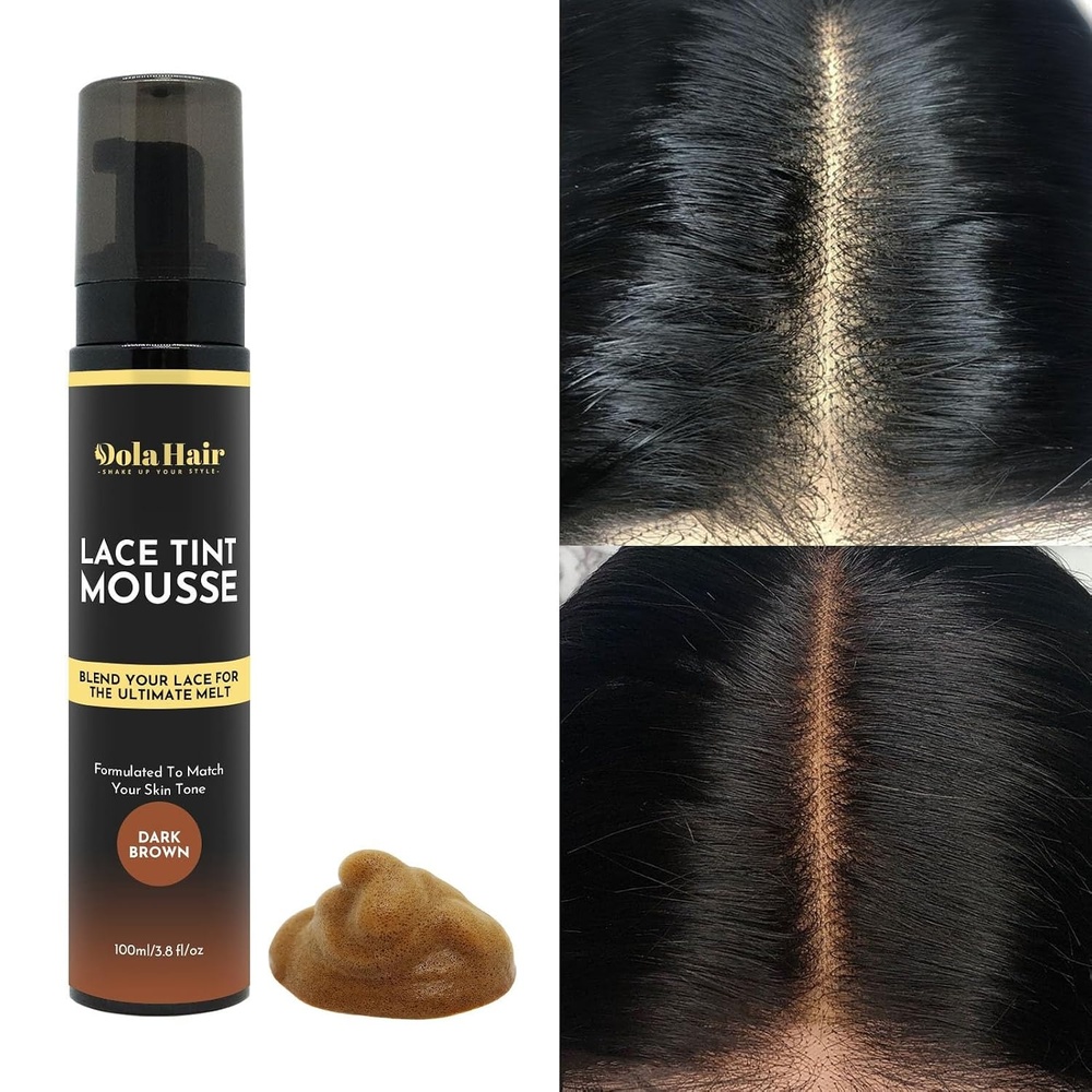 image:imageDolahair Melt Lace Tint Mousse and Spray for Medium Brown Wigs Foam for Lace Frontal WigsDark Brown