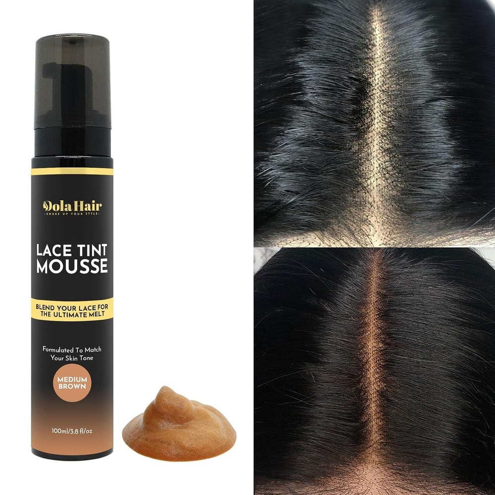 image:imageDolahair Melt Lace Tint Mousse and Spray for Medium Brown Wigs Foam for Lace Frontal WigsMedium Brown