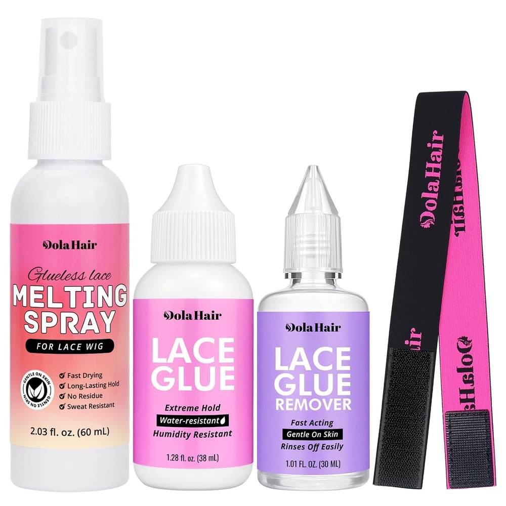 image:imageDolahair Wig Glue Spray for Front Lace Wig Lace Melting Spray for Wigs Melting Spray Lace Bond Spray Lace Glue Kit Wig Install Kit Melting Spray Kit60mlMelting Spray Kit60ml