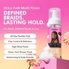 Dolahair Hair Mousse Braid Foam Braiding Mousse for Braids, Twists, Locs, Curly Hair No Flake, Frizz Control, Extra Hold, High Shine, Long Lasting Moisturizing Styling Mousse 5.07 fl oz