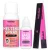 Dolahair Lace Melting Spray Kit for GlueLess Wigs Bond Adhesive Glue Spray | Lace Melt Kit with Melting Spray, Melting Band, Lace Glue for Wig Glueless Install(Melting Spray/1 Band/1 Glue)